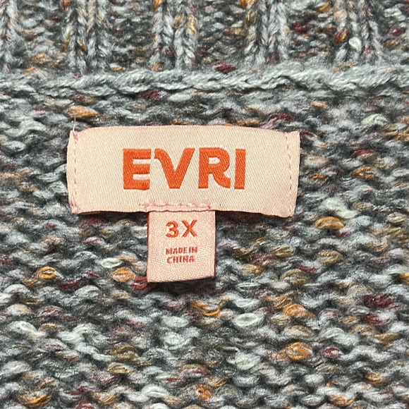 EVRI Open Front Cardigan Sweater in Oatmeal- Size 3X - Picture 5 of 13